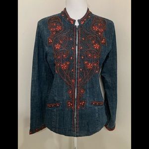 Chico’s Beaded Denim Jacket  (1) 8